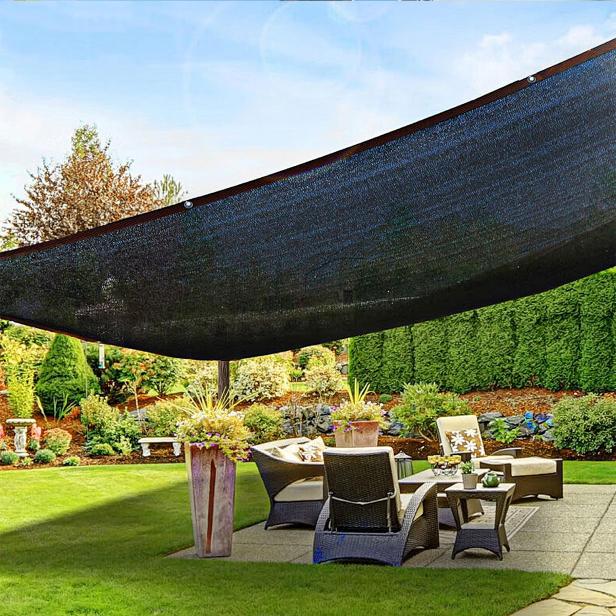 Outdoor Furniture Gazebo - 3x3 Folding Awning Outdoor Shade Mesh