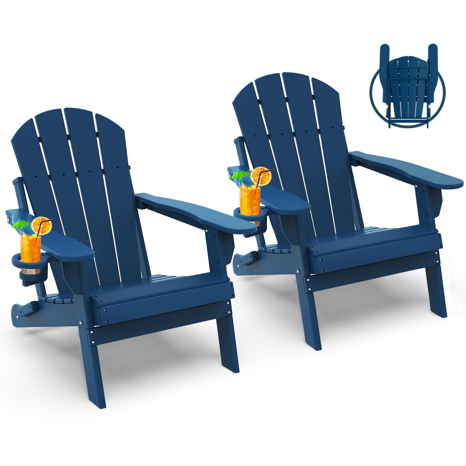 Outdoor Furniture Set With Fire Pit - Chair Set 2, Folding All Weather
