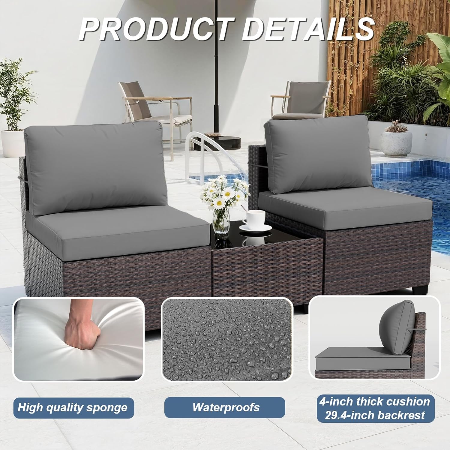 10-Piece Outdoor Sectional Sof - Outdoor Furniture Set With Fire Pit ulasan dan harga