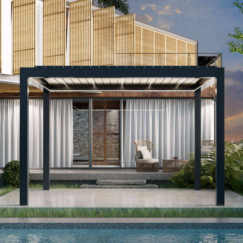 Exterior Carport Pavilion Louv - Outdoor Furniture Gazebo ulasan dan harga