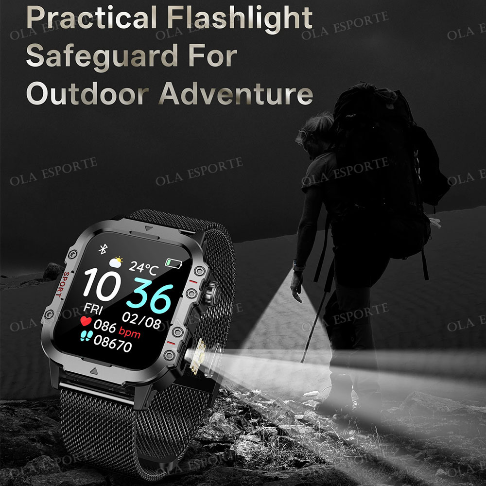 2026 Rugged Military Smart Wat - Outdoor Rug Waterproof ulasan dan harga