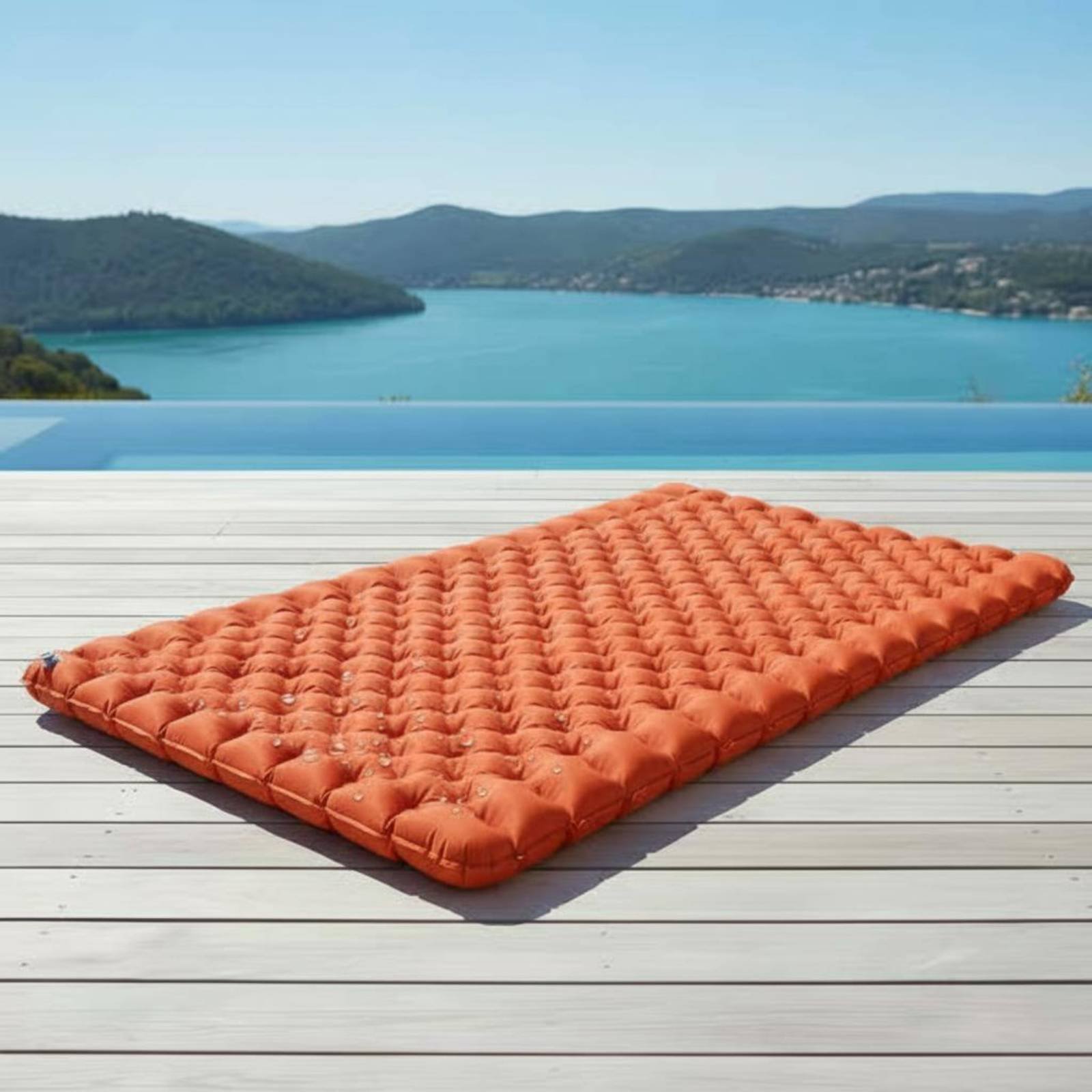 Inflatable Camping Mat Nylon T - Outdoor Rug Waterproof ulasan dan harga