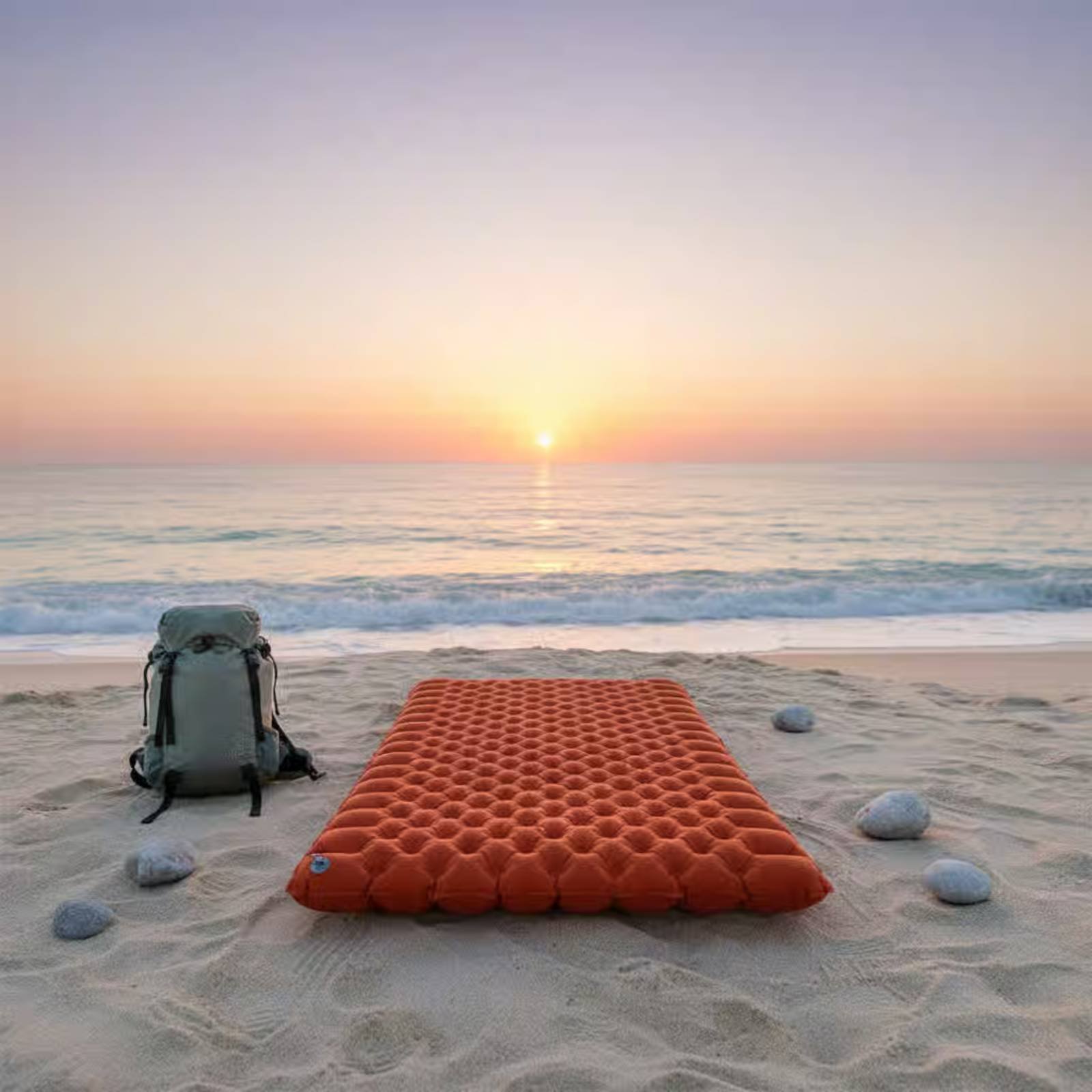 Inflatable Camping Mat Nylon T - Outdoor Rug Waterproof ulasan dan harga