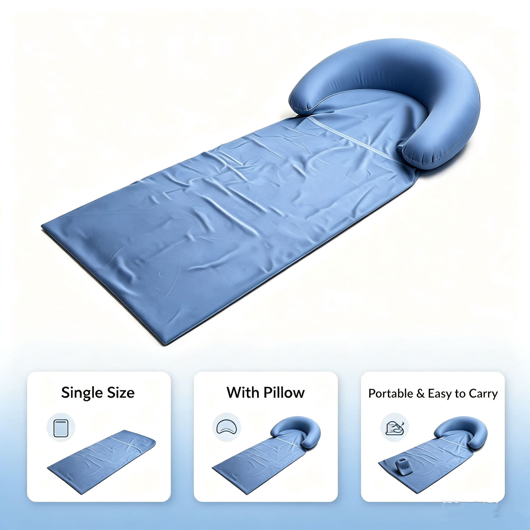 Inflatable Beach Mat with Head - Outdoor Rug Waterproof ulasan dan harga
