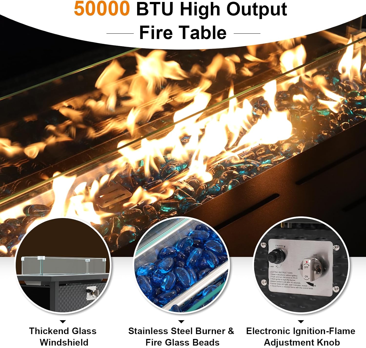 7 Pieces Outdoor Patio Furnitu - Outdoor Furniture Set With Fire Pit ulasan dan harga