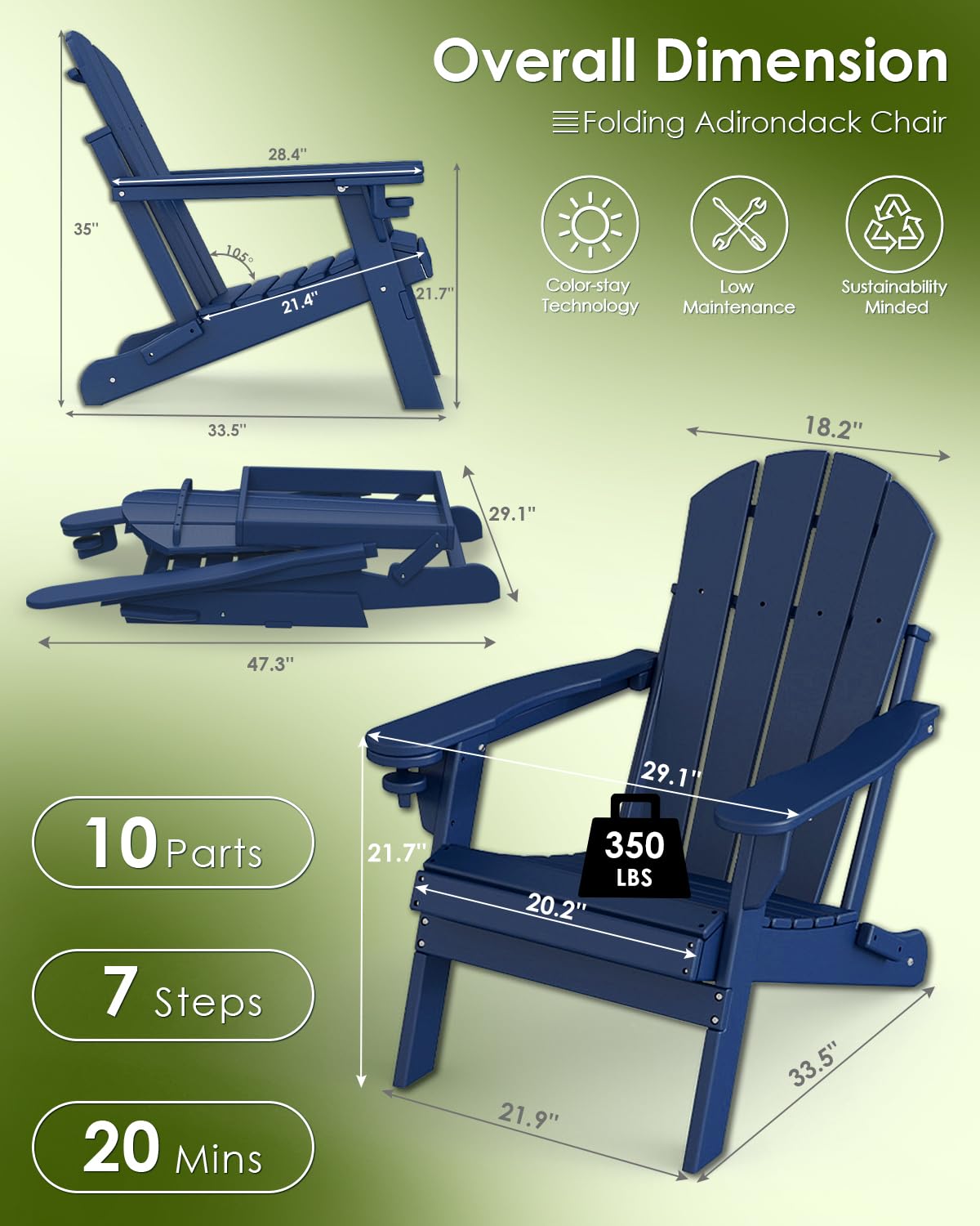 Chair Set 2, Folding All Weath - Outdoor Furniture Set With Fire Pit ulasan dan harga